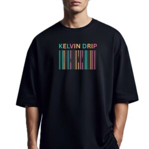 Round Neck Barcode Design Print T-Shirt For Men