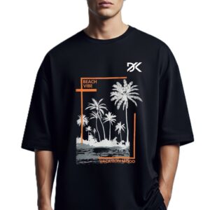 Round Neck Beach Vibe Graphic Print T-Shirt For Men