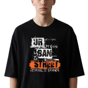 Round Neck Street Graphic Print Design T-Shirt For Men