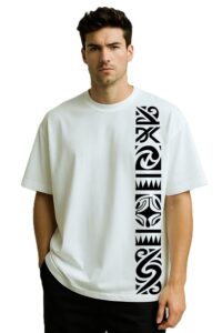 Round Neck Tattoo Design Print T-Shirt For Men