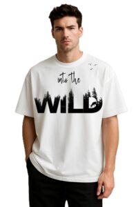 Round Neck Wild Design Print T-Shirt For Men