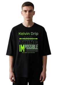 Round Neck Impossible Graphic Print Design T-Shirt For Men