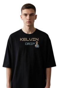 Round Neck Silent Child Print Design T-Shirt For Men