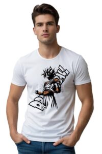 Round Neck Regular Size Graphic Design T-Shirt For Men