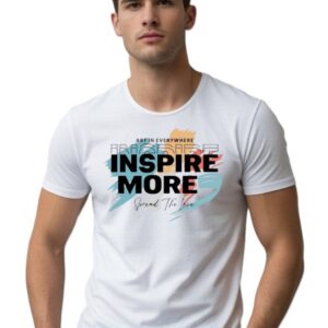 Round Neck Regular Size Inspire More Print T-Shirt For Men