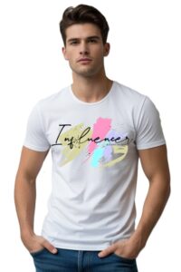 Round Neck Regular Size Influencer Print Design T-Shirt For Men