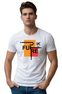 Round Neck Regular Size Future Design Print T-Shirt For Men