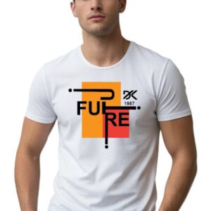 Round Neck Regular Size Future Design Print T-Shirt For Men