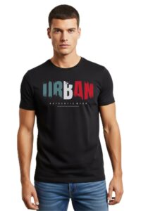 Round Neck Regular Size Urban Design Print T-Shirt For Men