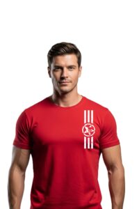 Round Neck Regular Size Star Print Design T-Shirt For Men